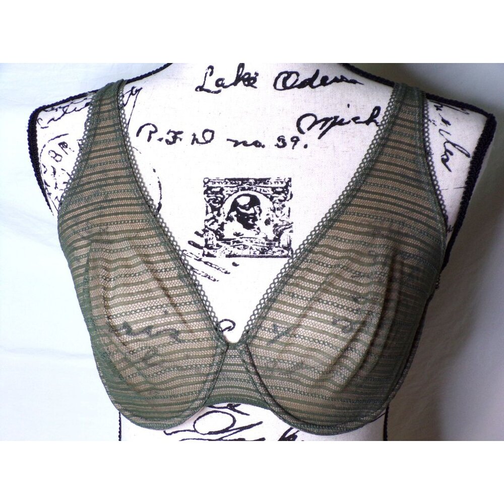 🆕NATORI Revive Full Fit Unpadded Mesh Underwire Bra 34B Green #734304 - Picture 4 of 8